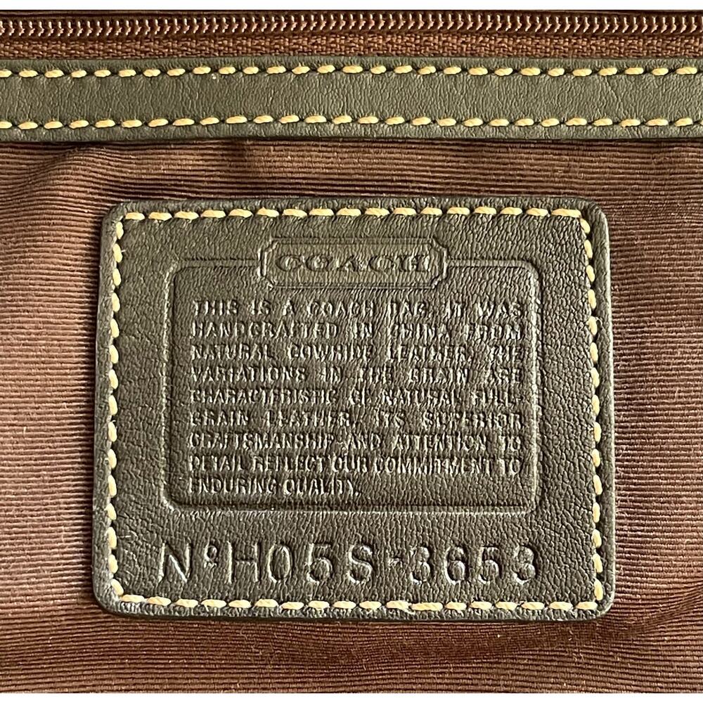 COACH 3653 Soho Double Pocket Buckle Flap Brown Leather Shoulder Bag Y2K 2005 - Picture 2 of 14